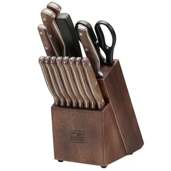 Chicago Cutlery Precision Cut 15-Piece Block Set with Walnut Handle