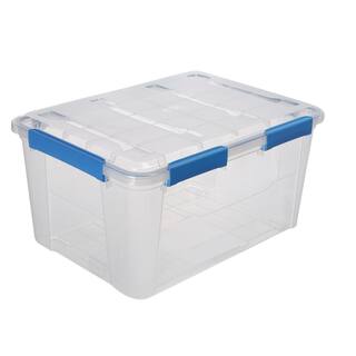 Ezy Storage 75L79.3Qt Waterproof Clear Latch Tote IP-67 FBA34064