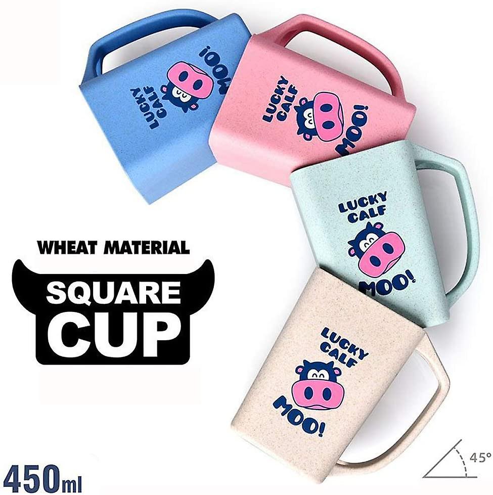 Unbreakable Wheat Straw 450ml Volume Cups Holder Office Home Lovers Tumbler Mug Cup For Water， Coffee， Milk， Juice， Tea (green， 1)