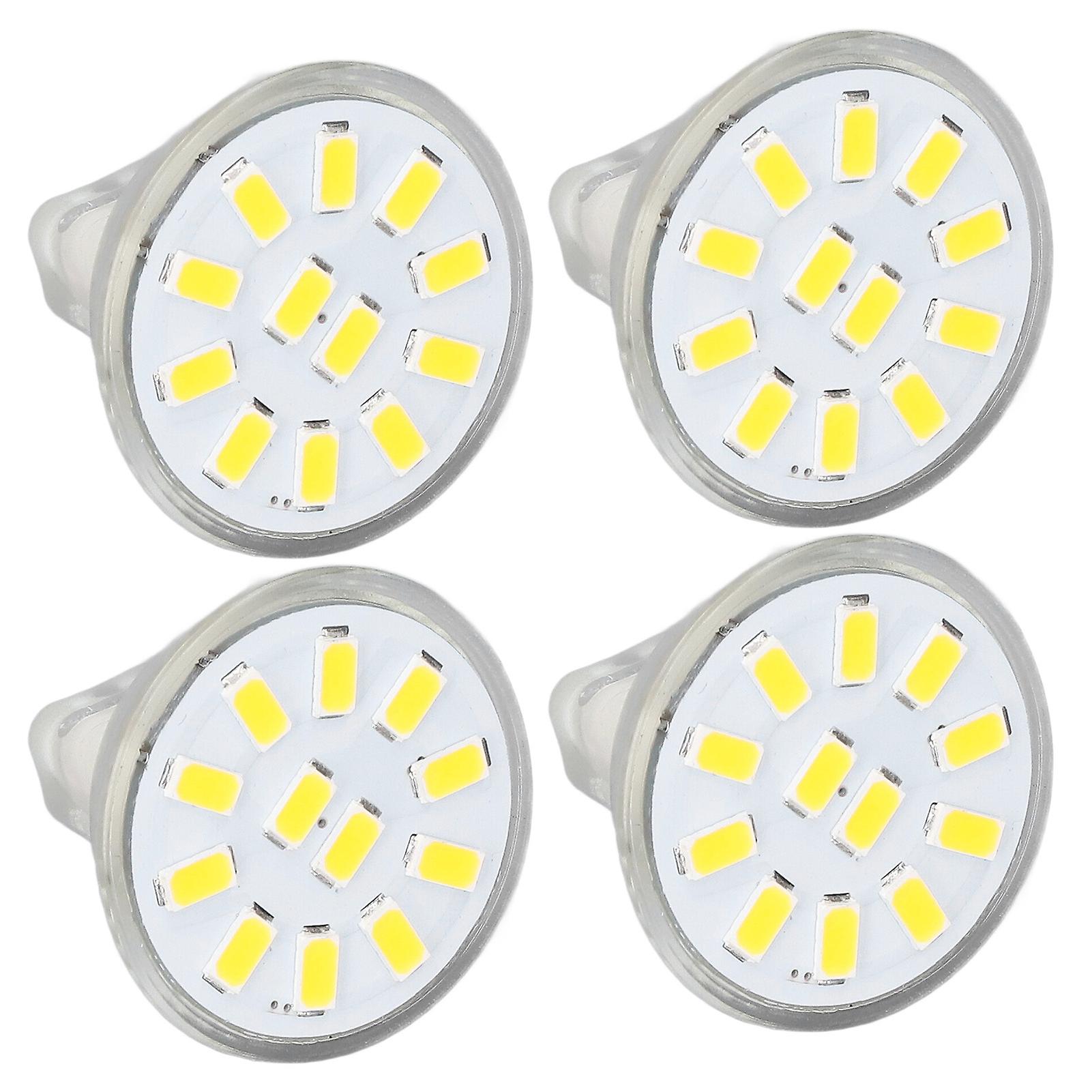 4pcs/set Mr11 Led Spot Light Bulb With Dual Needle Base 360 Heat Dissipation 3w 12 Leds Lamp Bulbwarm White