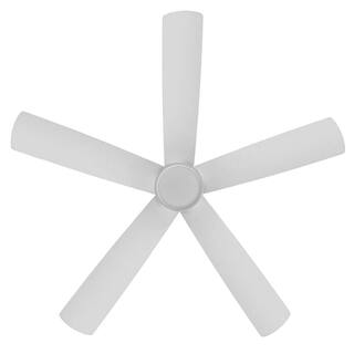 Home Decorators Collection Britton 52 in. Integrated LED Indoor Matte White Ceiling Fan with Light Kit and Remote Control SW19110 MWH