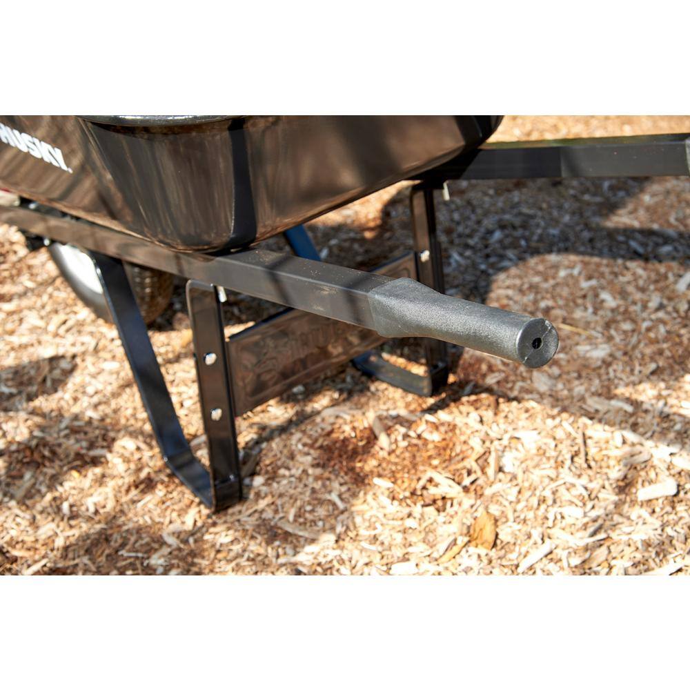 Husky 6 cu. ft. Steel Wheelbarrow with Flat Free Tire HWB3016