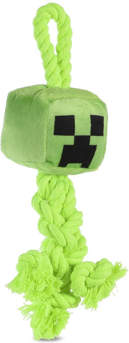 Fetch For Pets Minecraft Creeper Rope Squeaky Dog Toy