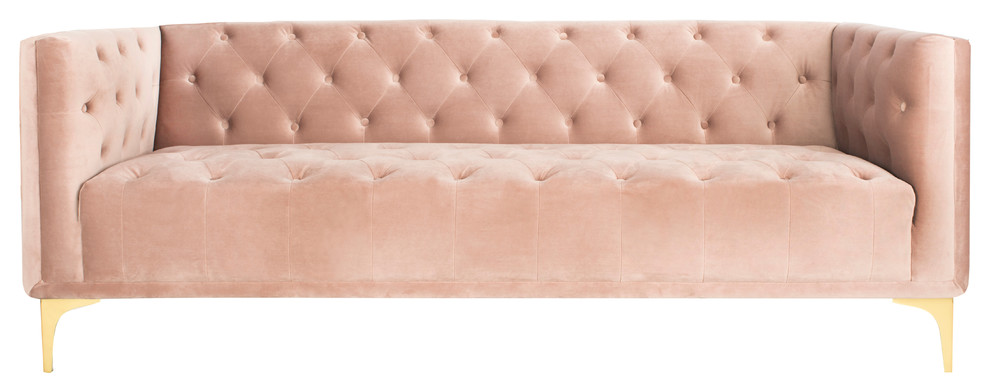 Safavieh Couture Florentino Tufted Sofa   Contemporary   Sofas   by Safavieh  Houzz