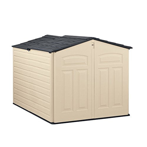 Rubbermaid Outdoor Slide-Lid Storage Shed, Beige, 6 ft. x 5 ft.