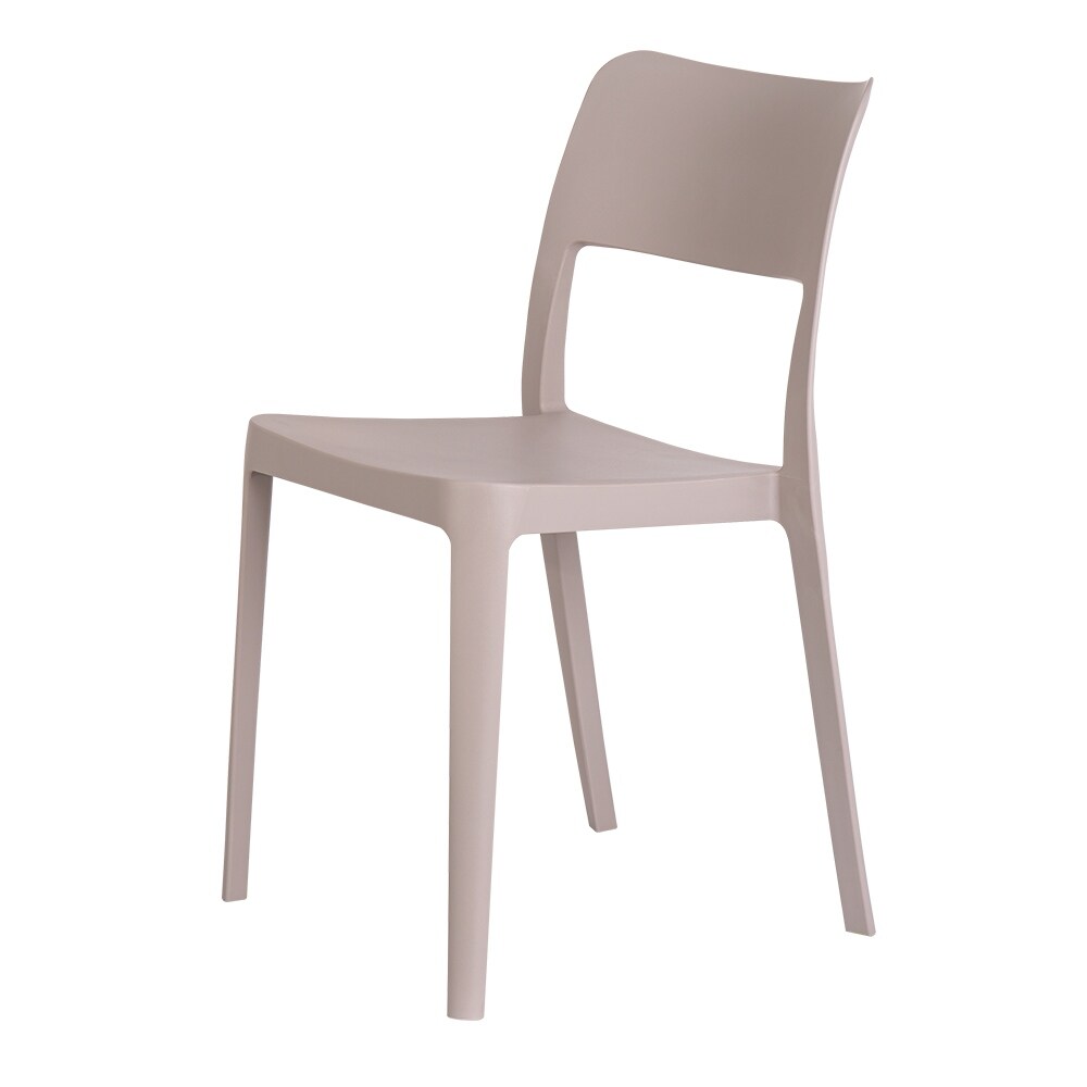 La Vie Resin Stackable  Weather Armless Chair  Set of 2