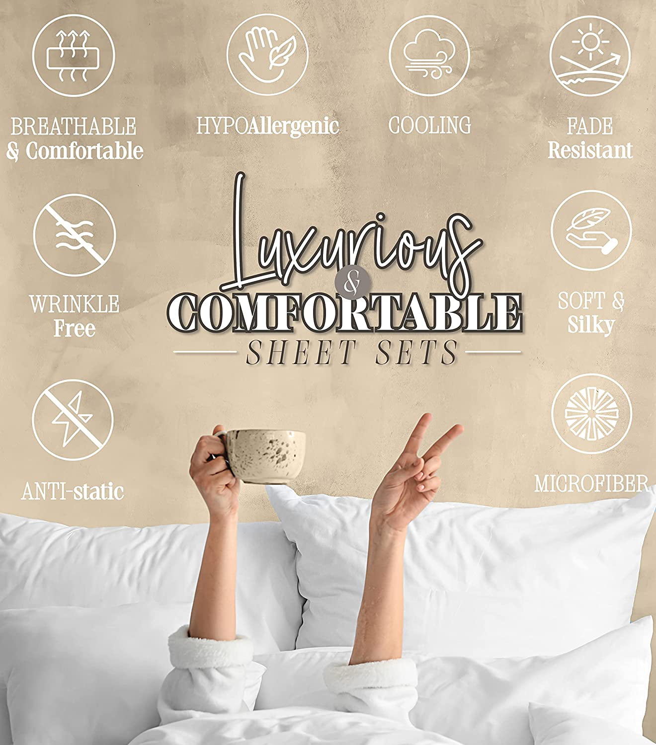 Elegant Comfort Reversible Down Alternative Micro Suede 3 Piece Comforter Set Queen Ivory