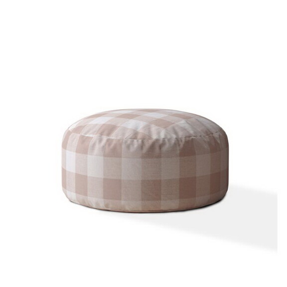 Indoor ANDY Blush Round Zipper Pouf   Cover Only  ...