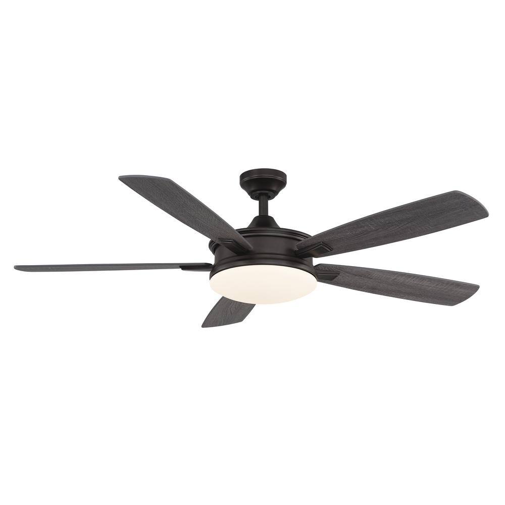 Home Decorators Collection Anselm 54 in. Integrated LED Indoor Oil Rubbed Bronze Ceiling Fan with Light Kit and Remote Control SW147854inORB