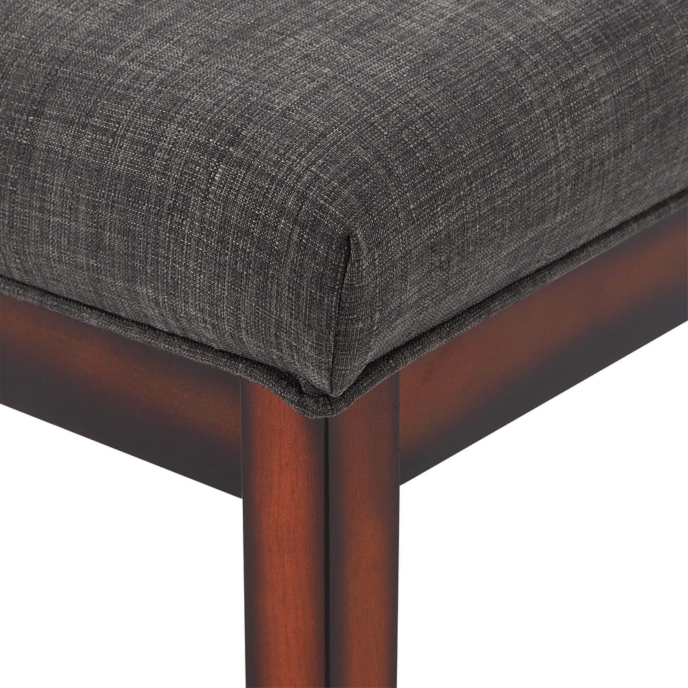 Hawthorne Upholstered Espresso Finish Bench by iNSPIRE Q Bold