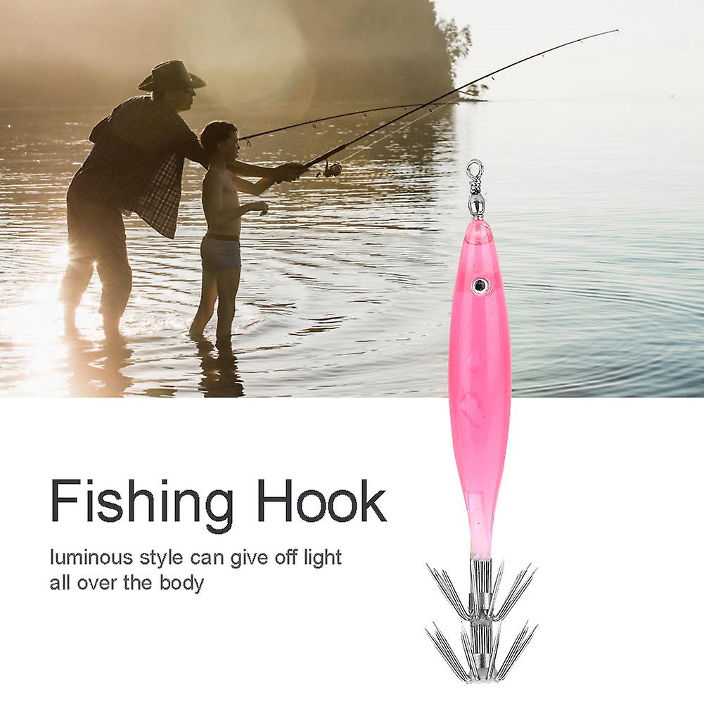 High Quality Squid Fish Hook Lure Bait Parts Fishing Accessory(pink)