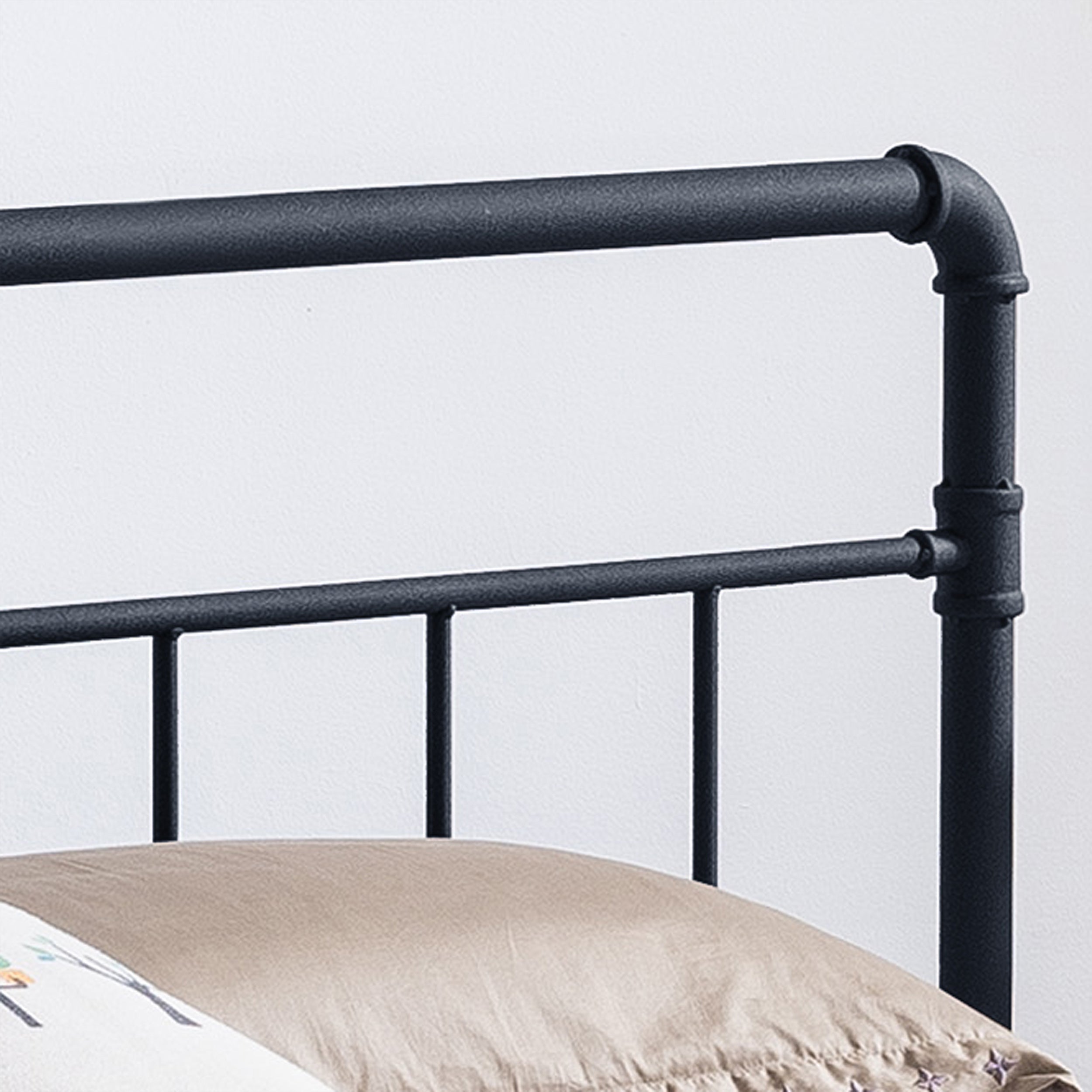 Sally King-Size Iron Bed Frame, Minimal, Industrial