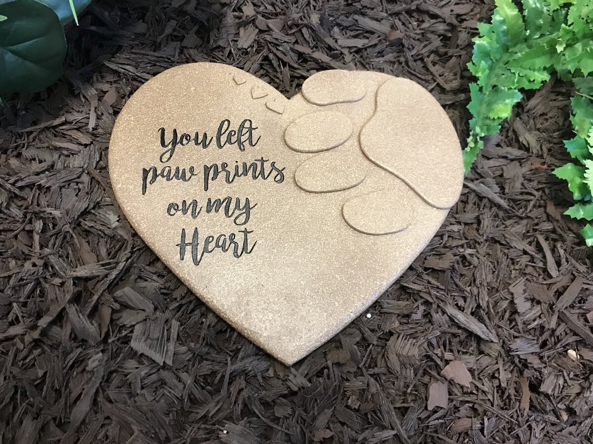 Carson Industries You Left Paw Prints Garden Stone