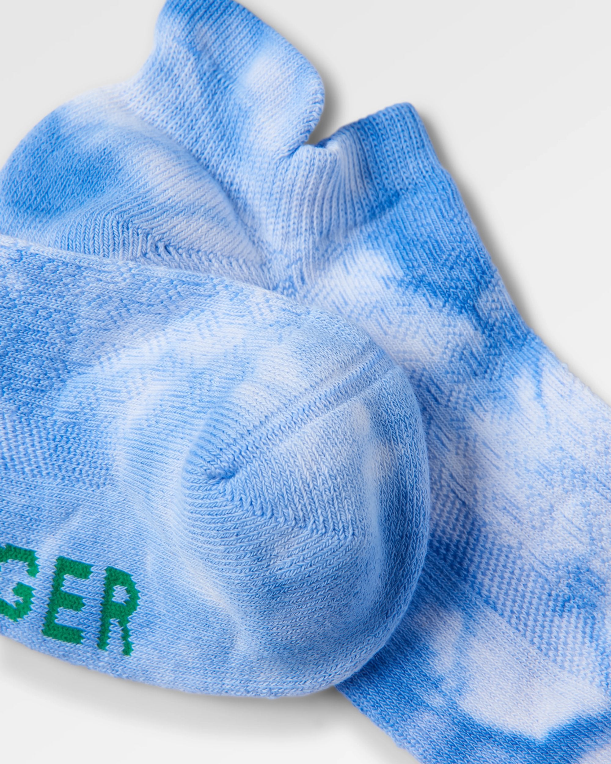 Organic Trainer Socks - Tie Dye Cornflower