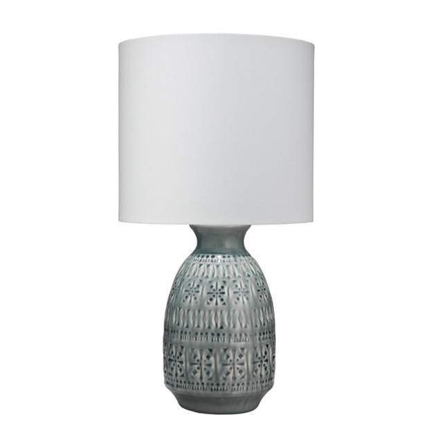 Frieze Ceramic Table Lamp With Drum Shade Splendor Home