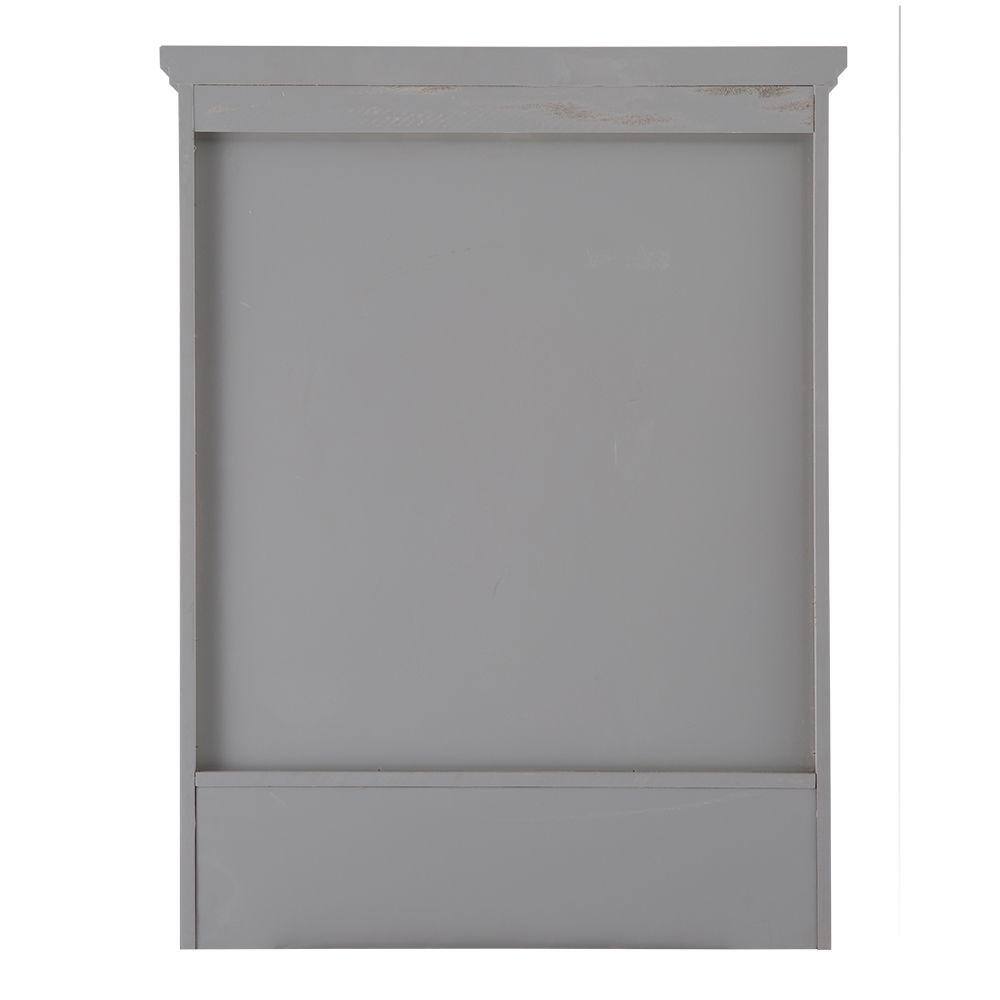 Home Decorators Collection Gazette 23-12 in. W x 31 in. H x 7-12 in. D Bathroom Storage Wall Cabinet with Glass Doors in Grey GAGW2431