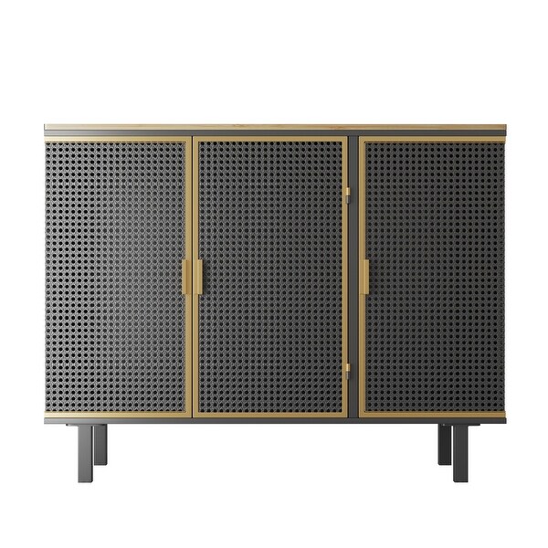 3 Doors Modern Sideboard， Freestanding Sideboard Storage Cabinet