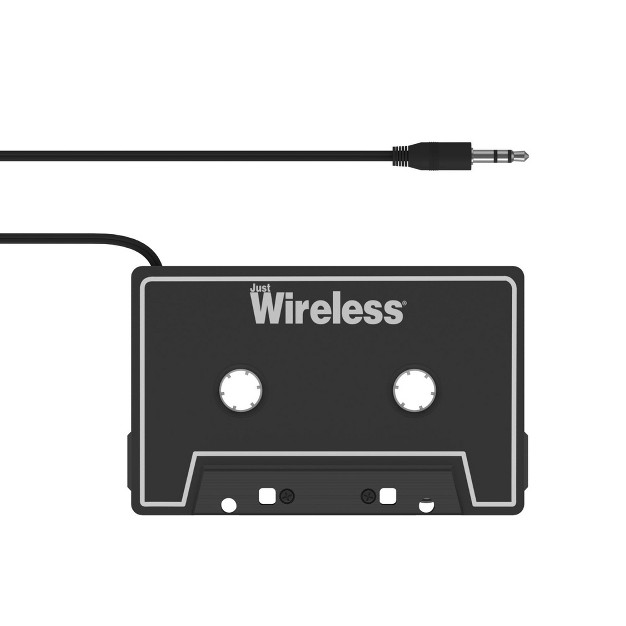 Just Wireless Cassette To 3 5mm Auxiliary Audio Adapter Black