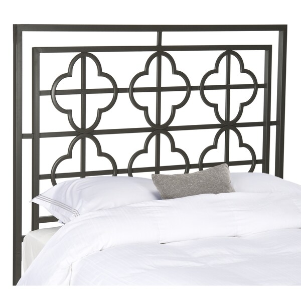 SAFAVIEH Lucina French Gunmetal Quatrefoil Headboard (Full) - - 10328862