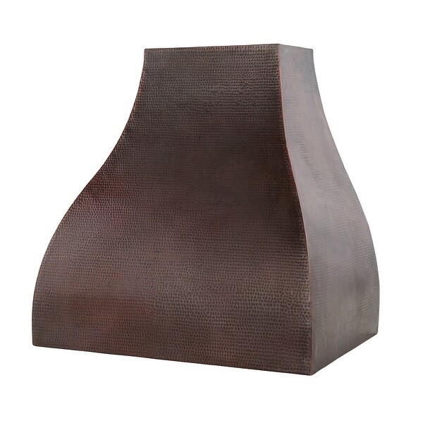 36 Inch 1250 CFM Hammered Copper Wall Mounted Campana Range Hood with Slim Baffle Filters (HV-CAMPANA36-C2036BP1-TWSB)