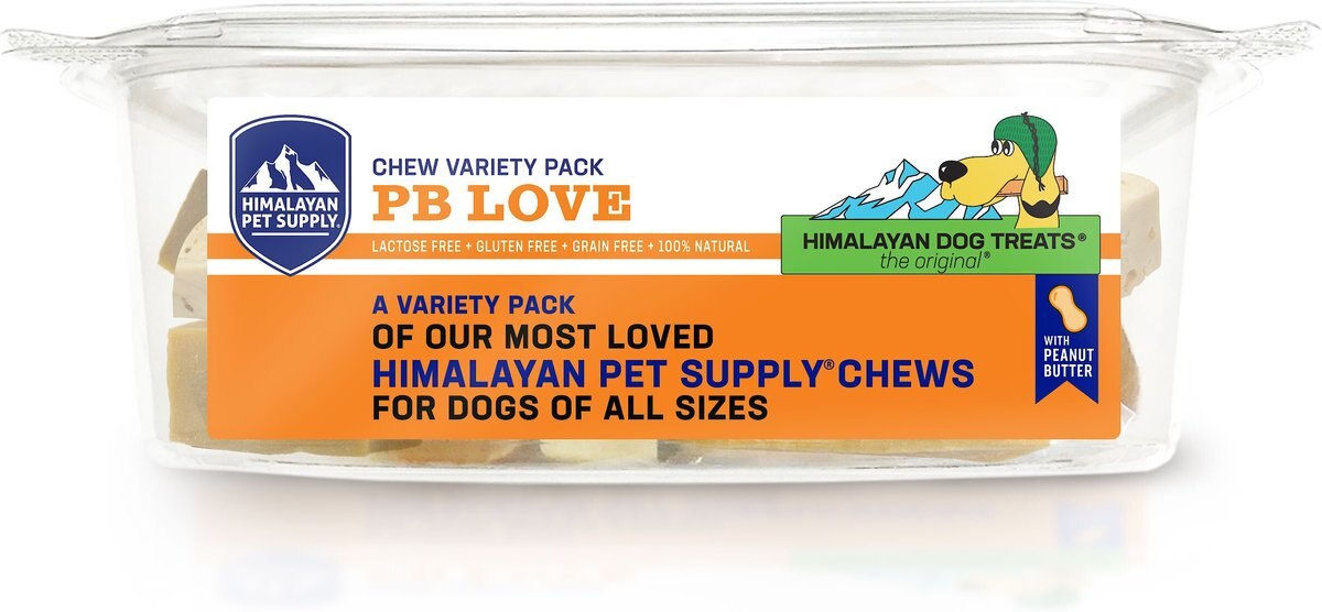 Himalayan Pet Supply PB Love Peanut Butter Variety Pack Dog Treats， 32-oz tub