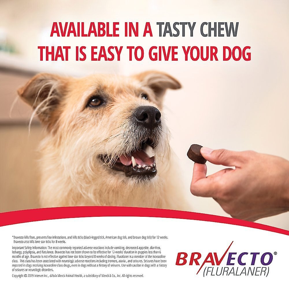 Bravecto Chew for Dogs， 44-88 lbs， (Blue Box)