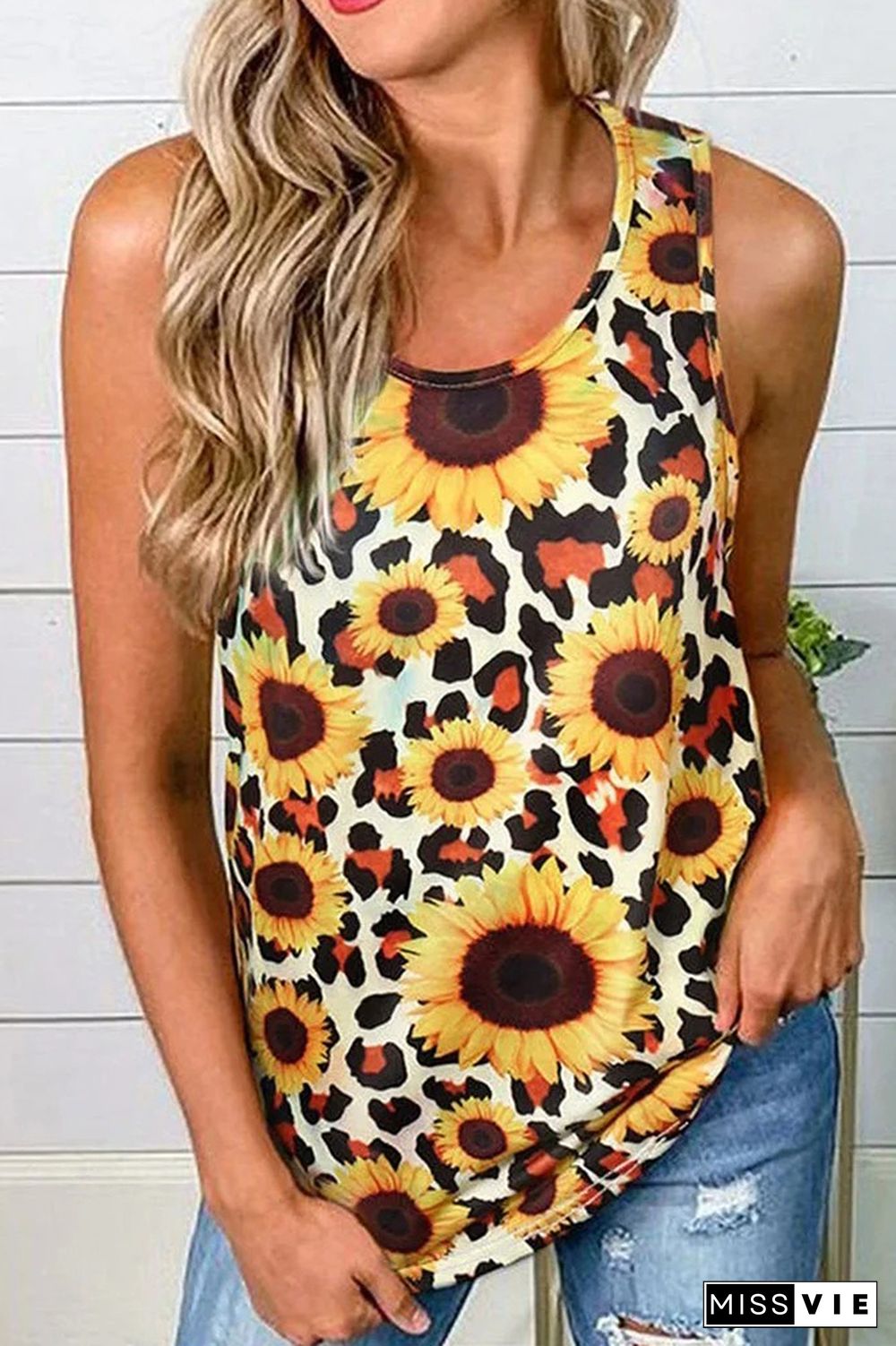 Sunflower Twisted Tank Top