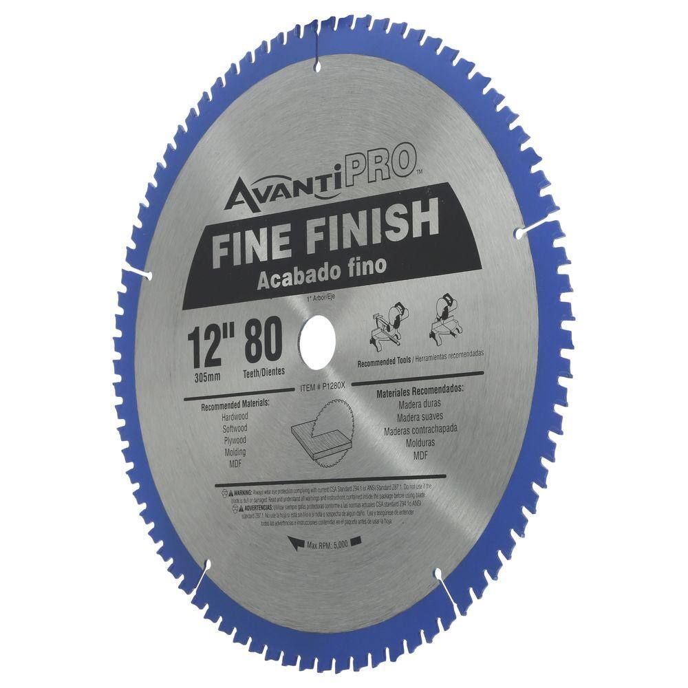 Avanti Pro 12 in. x 80-Tooth Fine Finish Circular Saw Blade (2-Pack) P128080PP