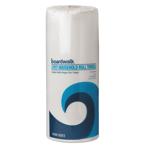 Boardwalk Household Perforated Paper Towel Rolls | 2-Ply， 11 x 9， White， 85 Sheets