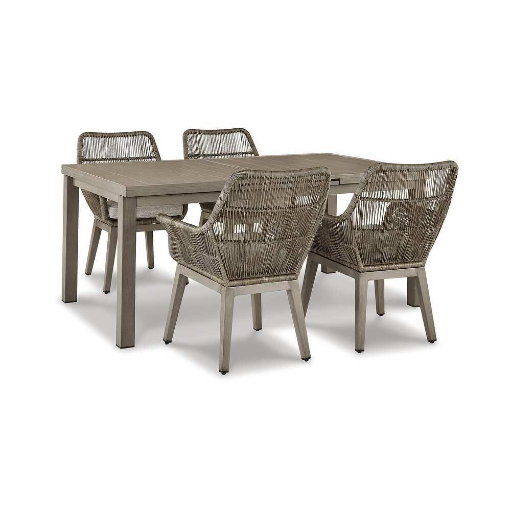 Signature Design by Ashley Beach Front Beige 5 Piece Outdoor Package   42\