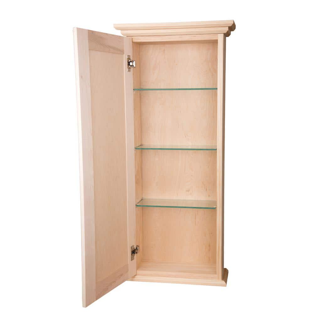 WG Wood Products Leesburg 425 x 155 x 315 Unfinished Bathroom Storage Wall Cabinet