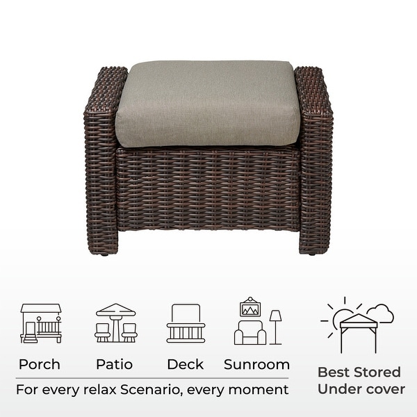 Murphy Outdoor Wicker Patio Furniture Swivel Glider Chair