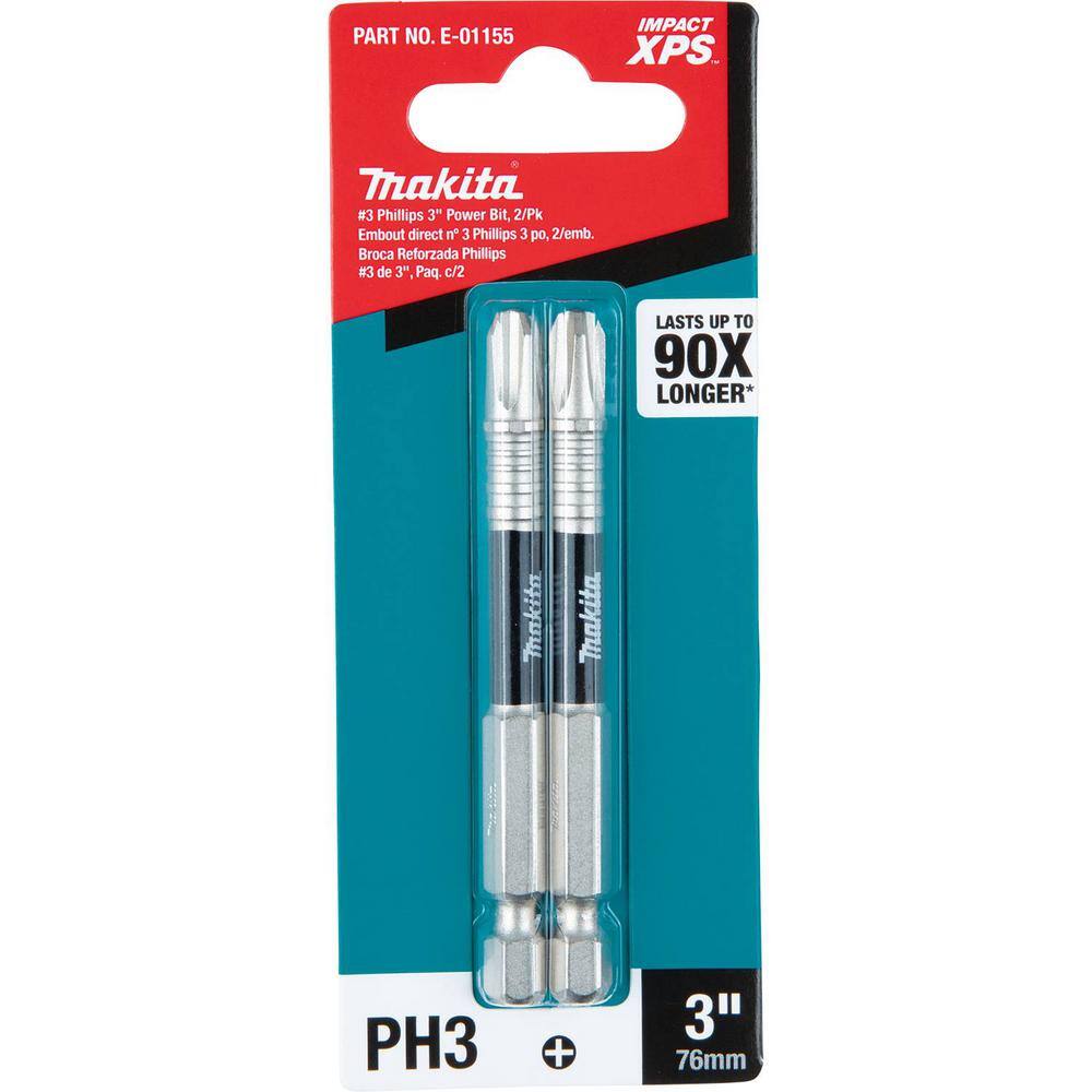 Makita IMPACT XPS #3 Phillips 3 in. Power Bit (2-Pack) E-01155