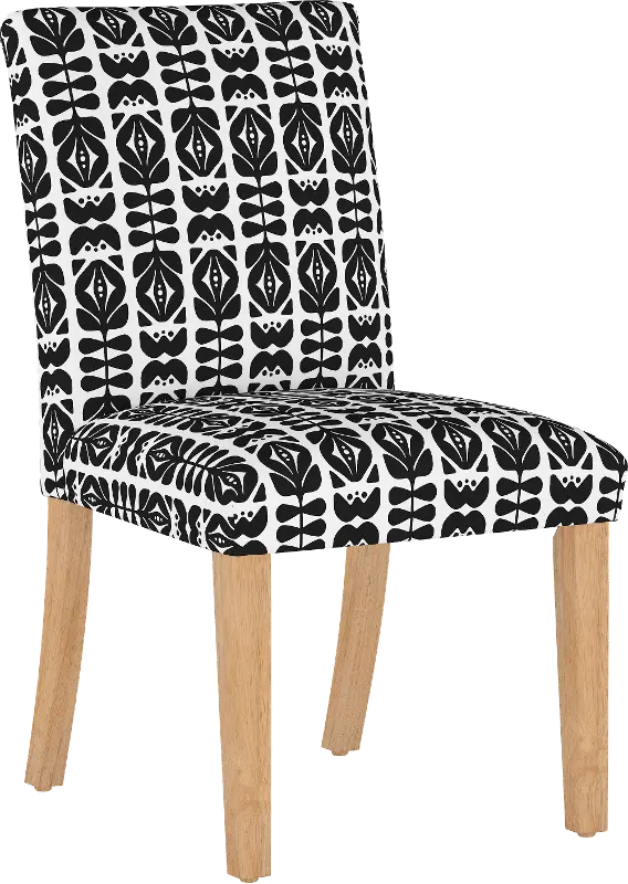 Jennifer Black Upholstered Dining Chair - Skyline Furniture