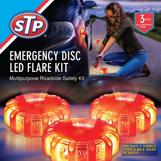 Stp 3pk Emergency Led Disc Flare Kit