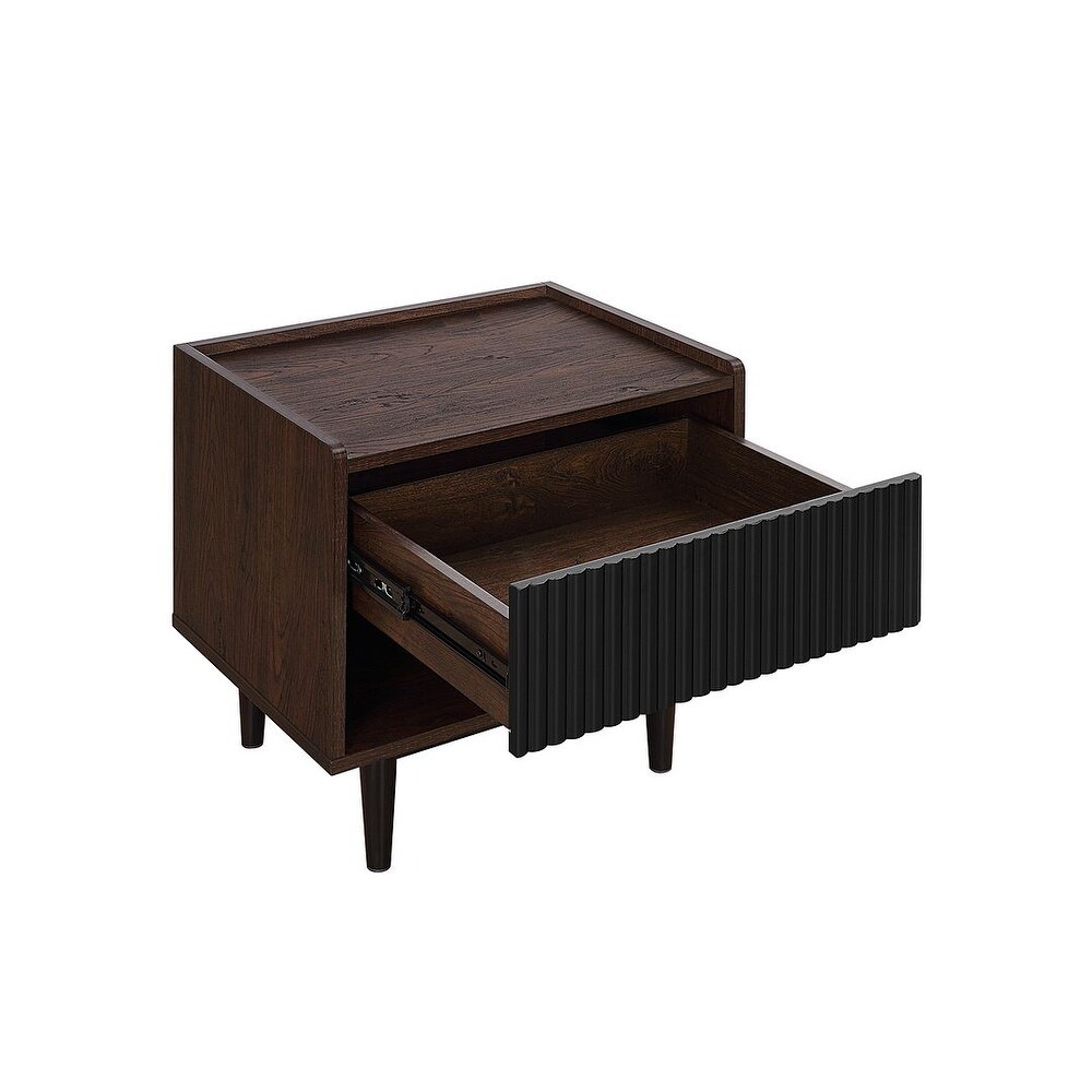 Manhattan Comfort Duane Modern Ribbed Nightstand