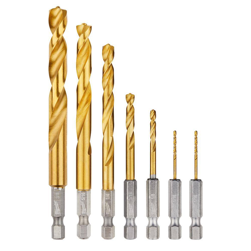 MW SHOCKWAVE Impact Duty Titanium Drill Bit Set (7-Piece) 48-89-4637