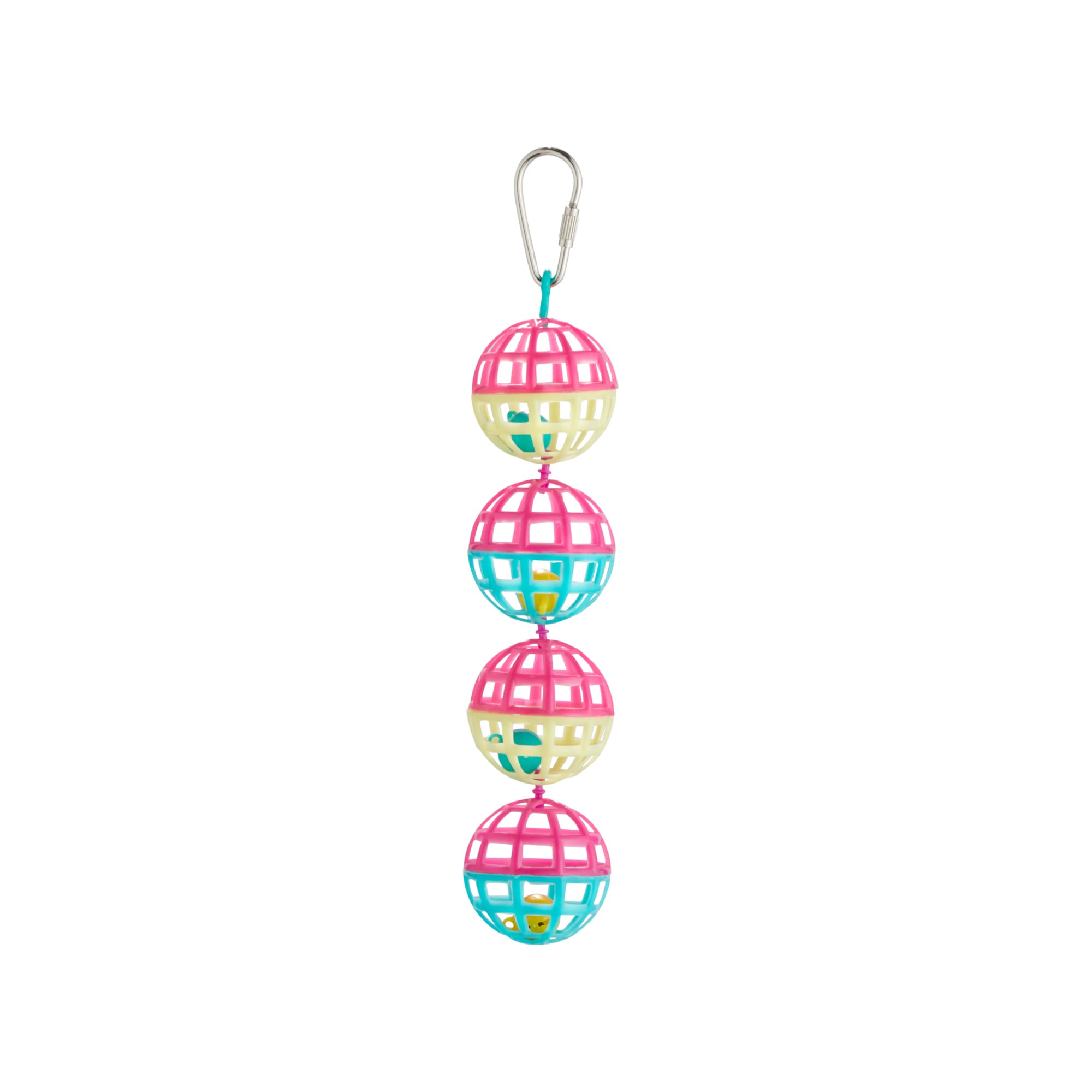 You  Me Jingle Lattice Balls Noisemaking Bird Toy， Small