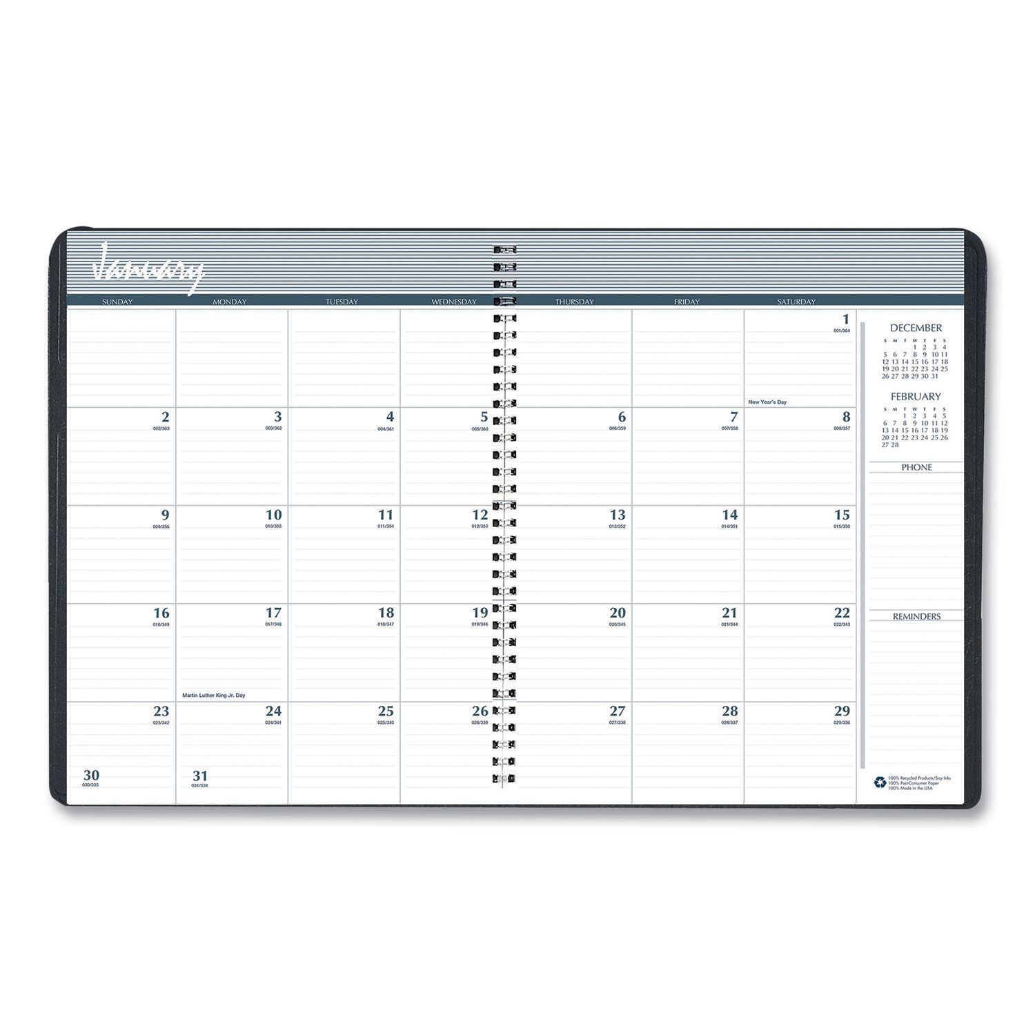 SKILCRAFT Monthly Appointment Planner by AbilityOneandreg; NSN6007606