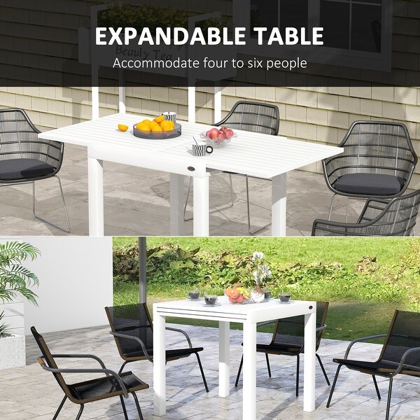 Outsunny Expandable Patio Dining Table for 46，35.5