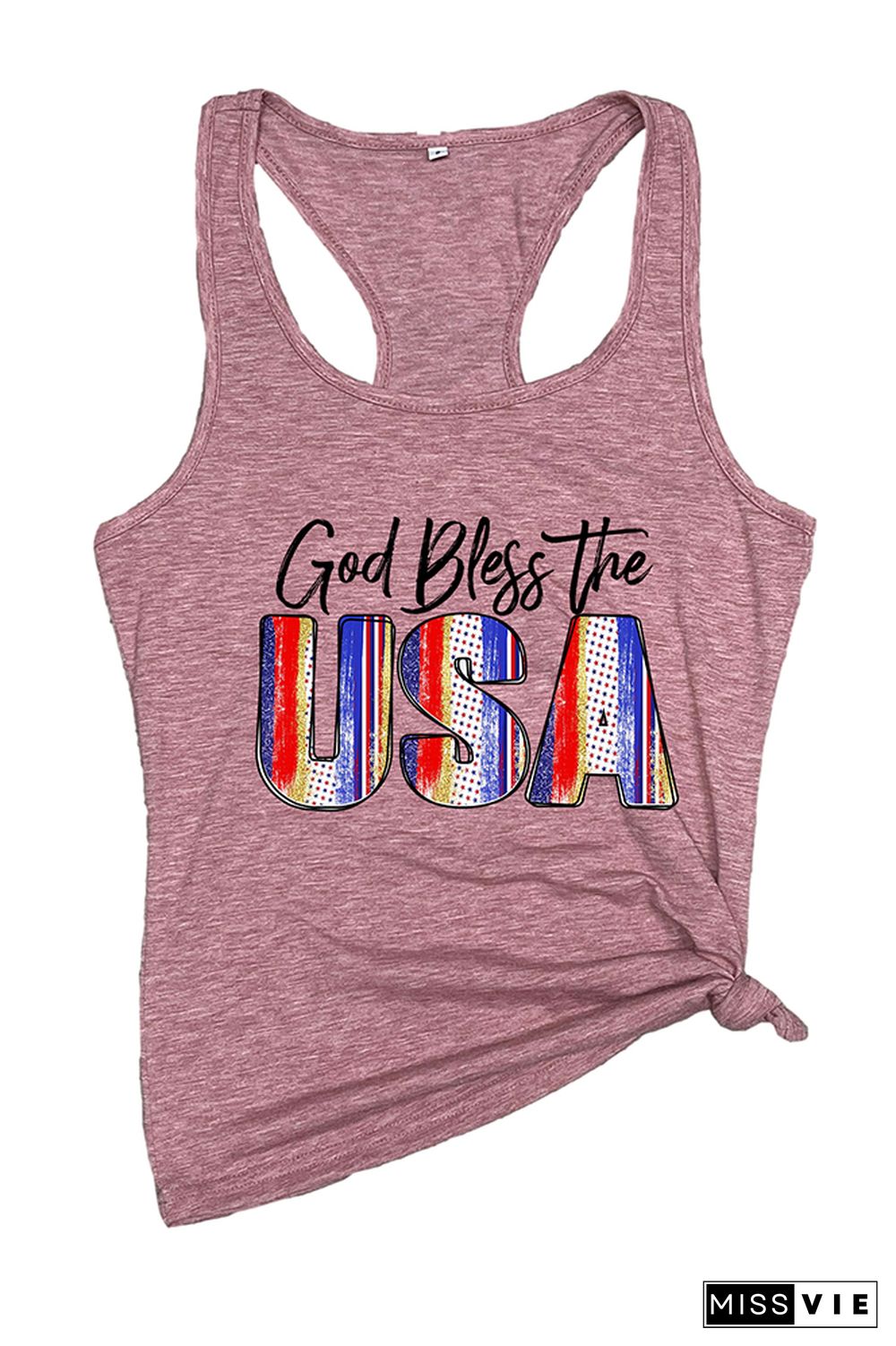 God Bless The USA Printed Sleeveless Tank Top Wholesale