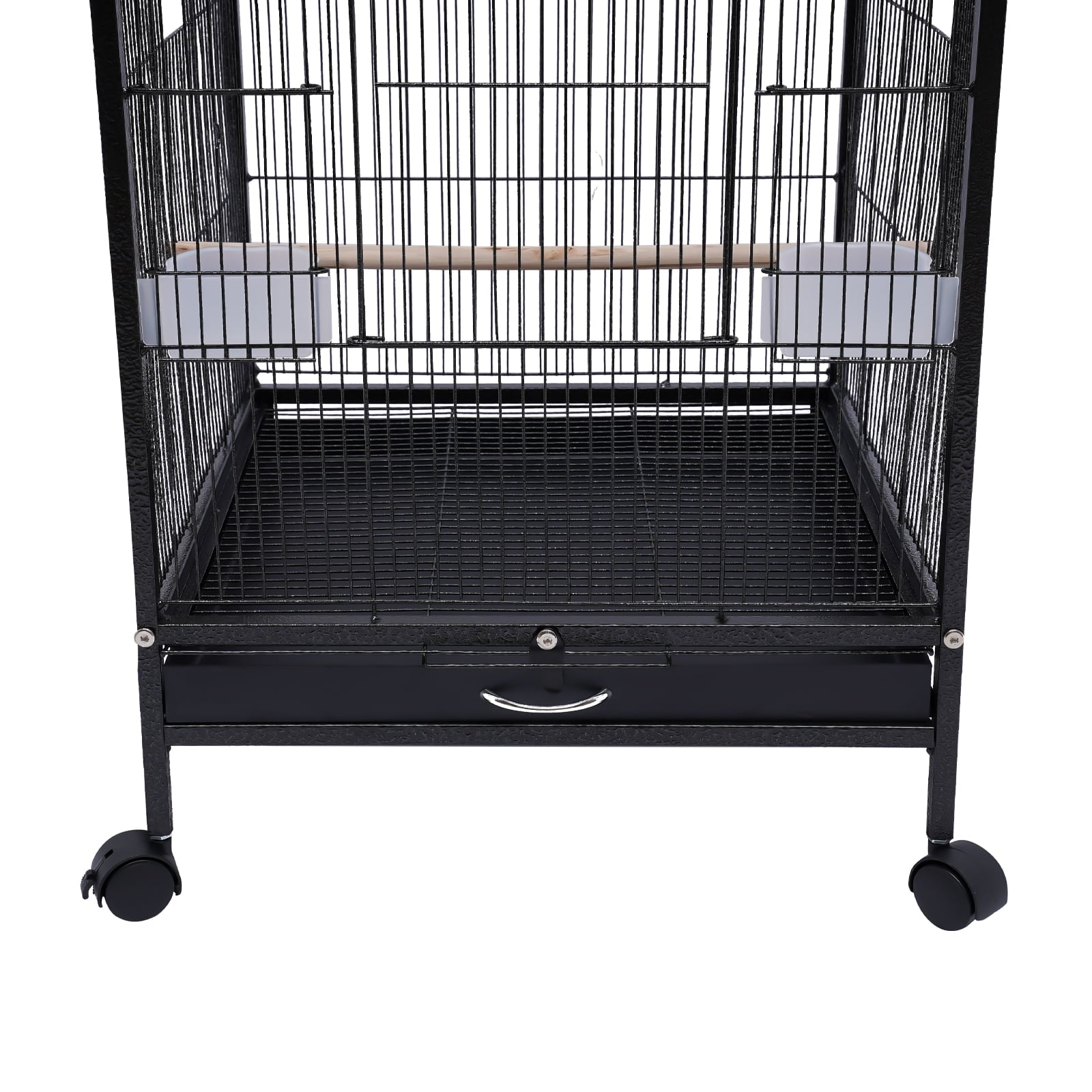 Miumaeov Parakeet Bird Cage with Stand Metal Pet Bird Flight Cages Large Finch Bird Cage for Conure Canary Parakeet Macaw Finch Cockatoo Budgie Cockatiels Parrot Pet House， Black