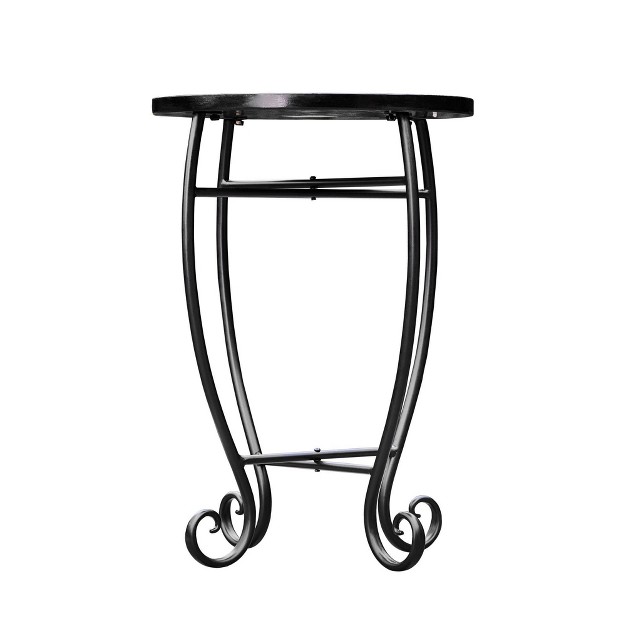 Mosaic Patio Side Table With Iron Legs Teamson Home