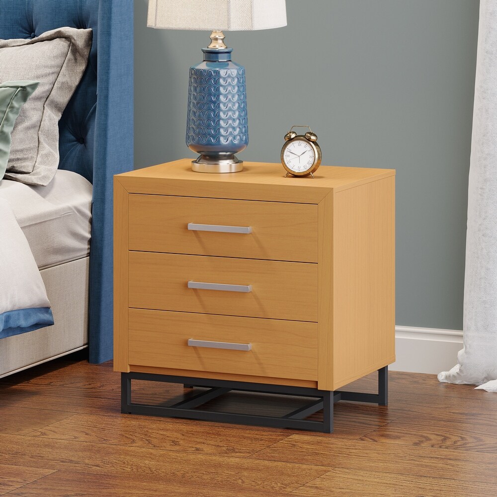 Beeson 3 Drawer Nightstand (Set of 2) by Christopher Knight Home