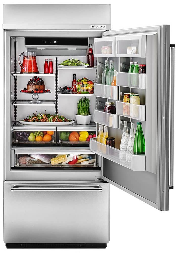 KitchenAid 20.9 Cu. Ft. Stainless Steel Built-In Bottom Freezer Refrigerator