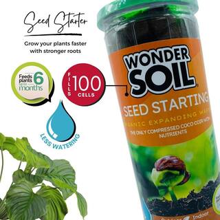 WONDER SOIL Premium Organic Expanding Coco Coir Seed Starting and Garden Soil Wafers WSSGP