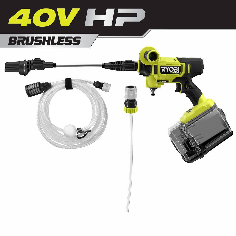 RYOBI 40V HP Brushless EZClean 600 PSI 0.7 GPM Cold Water Electric Power Cleaner (Tool-Only) RY124050