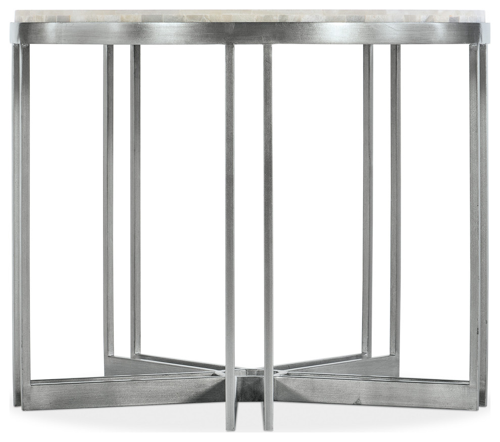 Melange Marin Round Lamp Table   Contemporary   Side Tables And End Tables   by Buildcom  Houzz