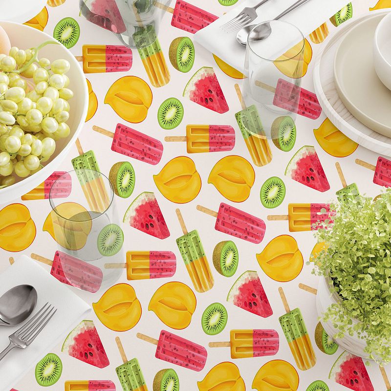 Square Tablecloth， 100% Polyester， 70x70， Summer Fruit Pops