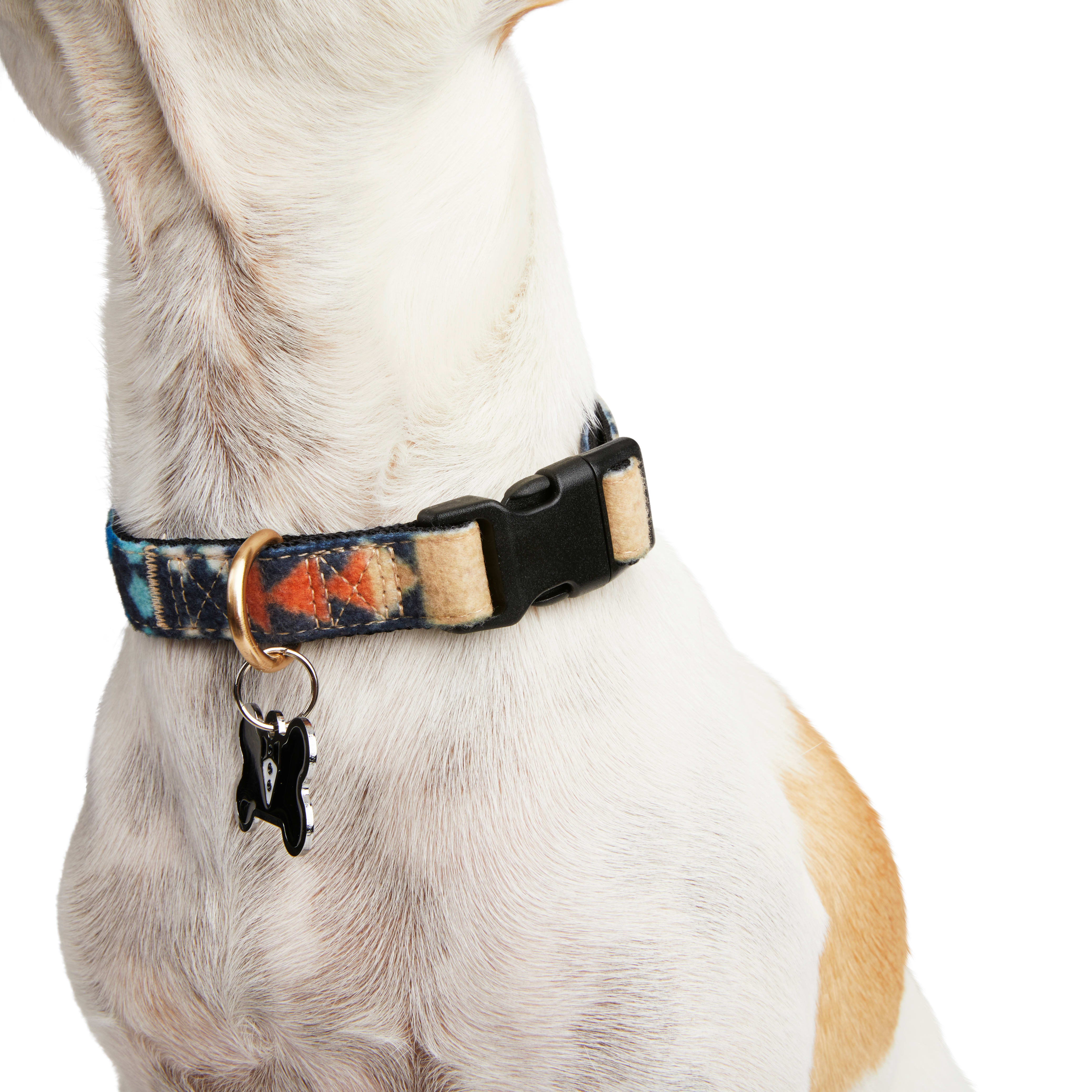 YOULY The Wanderer Multicolor Geo Patterned Dog Collar， Small